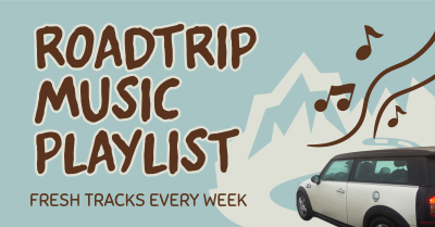 Roadtrip Music Playlist Facebook ad Image Preview