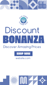 Geometric Discount Bonanza Instagram Reel Image Preview