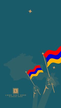 Celebrate Armenia Independence YouTube Short Design