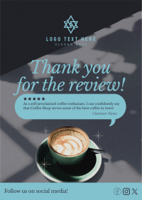 Minimalist Coffee Shop Review Poster Design
