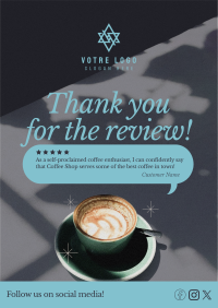 Minimalist Coffee Shop Review Poster Image Preview