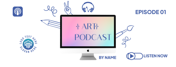 Art Podcast Episode Facebook Cover Design Image Preview