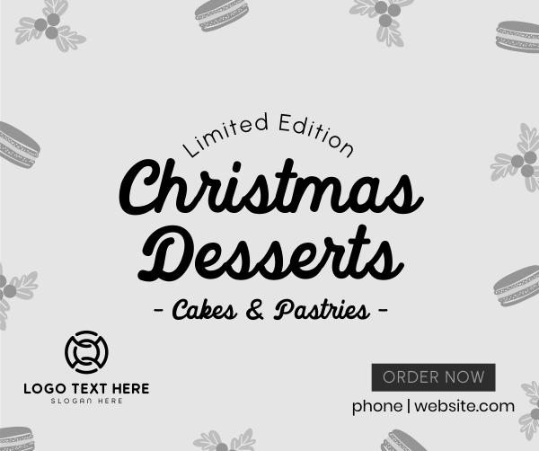 Cute Homemade Christmas Pastries Facebook Post Design Image Preview