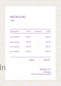 Luxe Triangle Pattern Invoice Image Preview