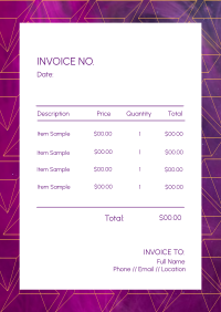 Luxe Triangle Pattern Invoice Image Preview