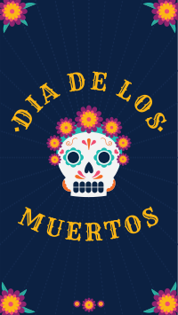 Blooming Floral Day of the Dead Facebook Story Design