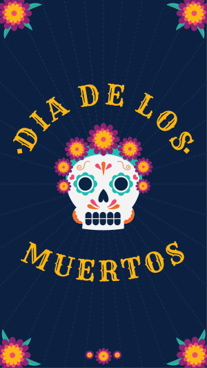Blooming Floral Day of the Dead Facebook story Image Preview