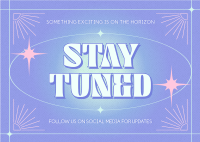 Minimalist Stay Tuned Postcard Image Preview