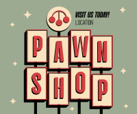 Pawn Shop Retro Facebook Post Design