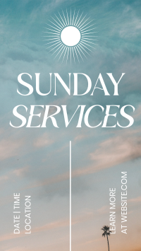 Minimalist Sunday Services Instagram Reel Image Preview