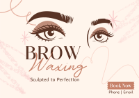 Eyebrow Waxing Service Postcard Image Preview