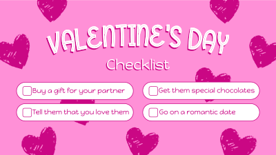 Valentine's Checklist Facebook event cover Image Preview