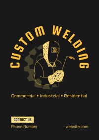 Custom Welding Badge Poster Design