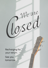 We're Closed Poster Design