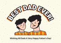 Best Dad Ever! Postcard Image Preview