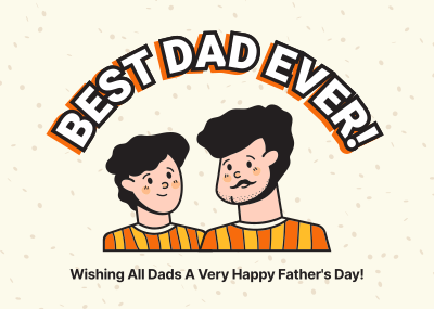 Best Dad Ever! Postcard Image Preview