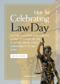 Lady Justice Law Day Flyer Design