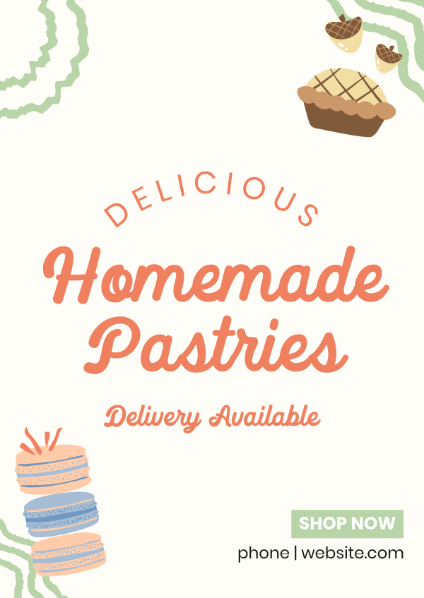 Aesthetic Bakery Illustration Poster Design