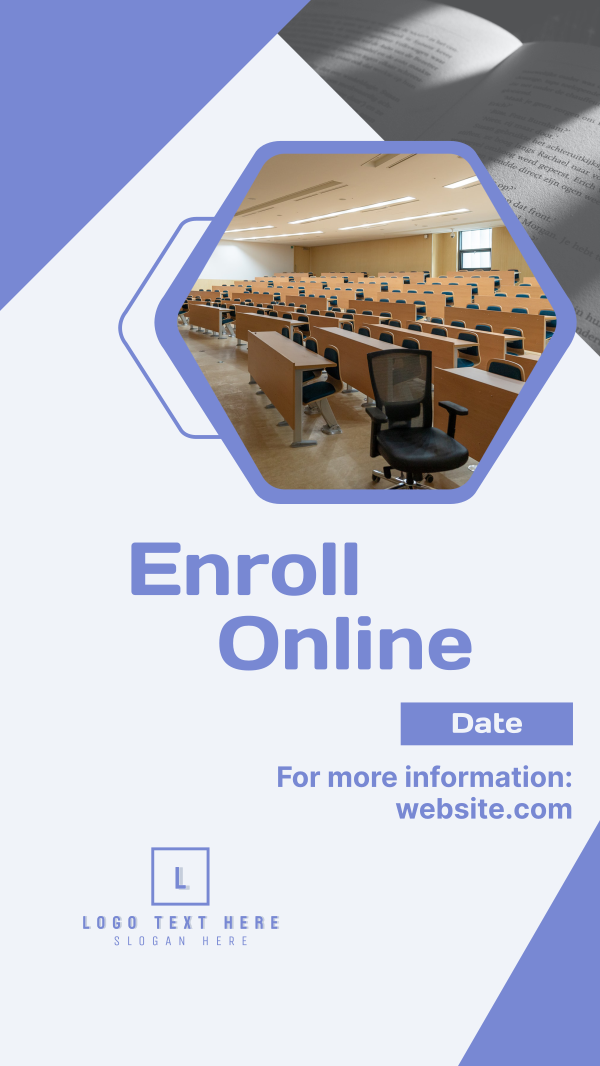 College Online Enrollment Instagram Story Design Image Preview