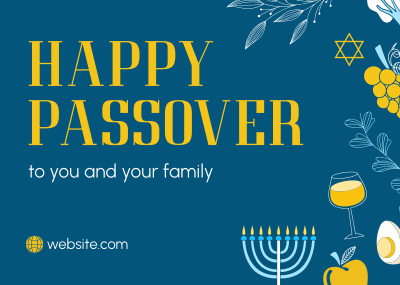 Happy Passover Postcard Image Preview