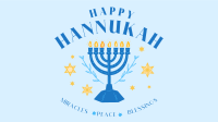Hanukkah Menorah Greeting Facebook event cover Image Preview