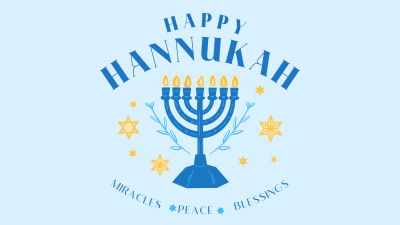 Hanukkah Menorah Greeting Facebook event cover Image Preview