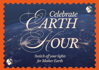 Modern Nostalgia Earth Hour Postcard Design