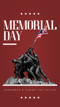 Solemn Memorial Day TikTok video Image Preview