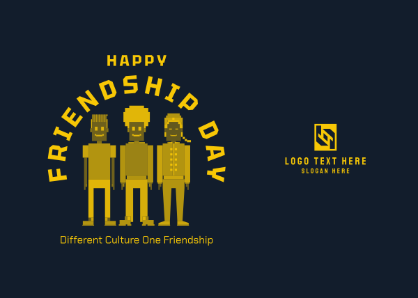 Different Culture One Friendship Postcard Design