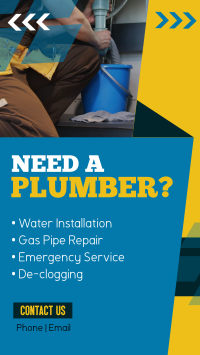 Simple Plumbing Services Facebook Story Design