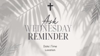 Ash Wednesday Reminder Animation Preview