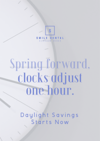 Calm Daylight Savings Reminder Flyer Design