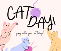 Cat Playtime Facebook Post Design
