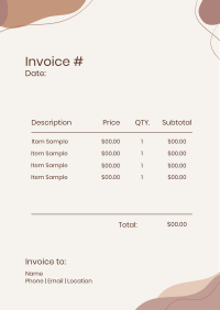 Pastel Color Abstract Invoice Preview