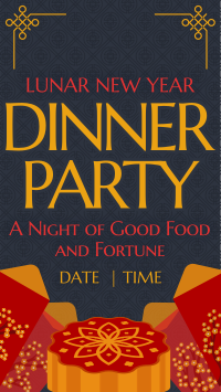 Elegant Chinese New Year Dinner Facebook Story Preview