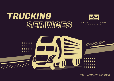 Truck Delivery Services Postcard Image Preview