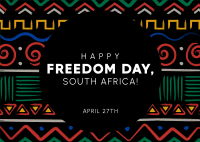 Freedom Day Patterns Postcard Image Preview