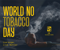 Minimalist No Tobacco Day Facebook Post Design