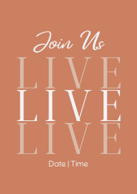 Simple Live Announcement Poster Design