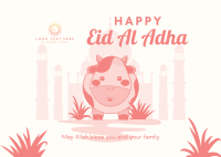 Eid Al Adha Cow Postcard Image Preview