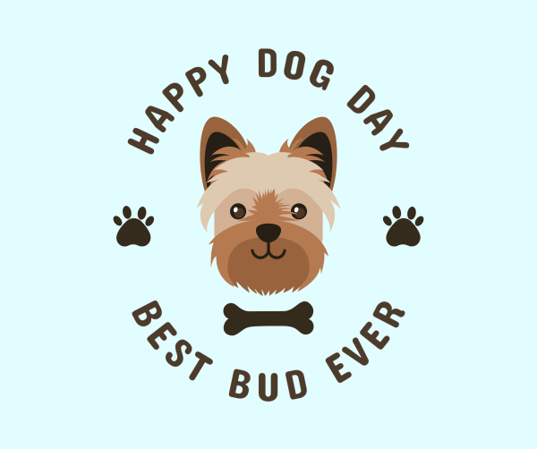 Yorkie Happy Dog Day Facebook Post Design Image Preview