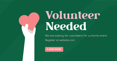 Cute Volunteer Today Facebook ad Image Preview