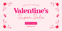 Valentines Day Super Sale Twitter Post Design