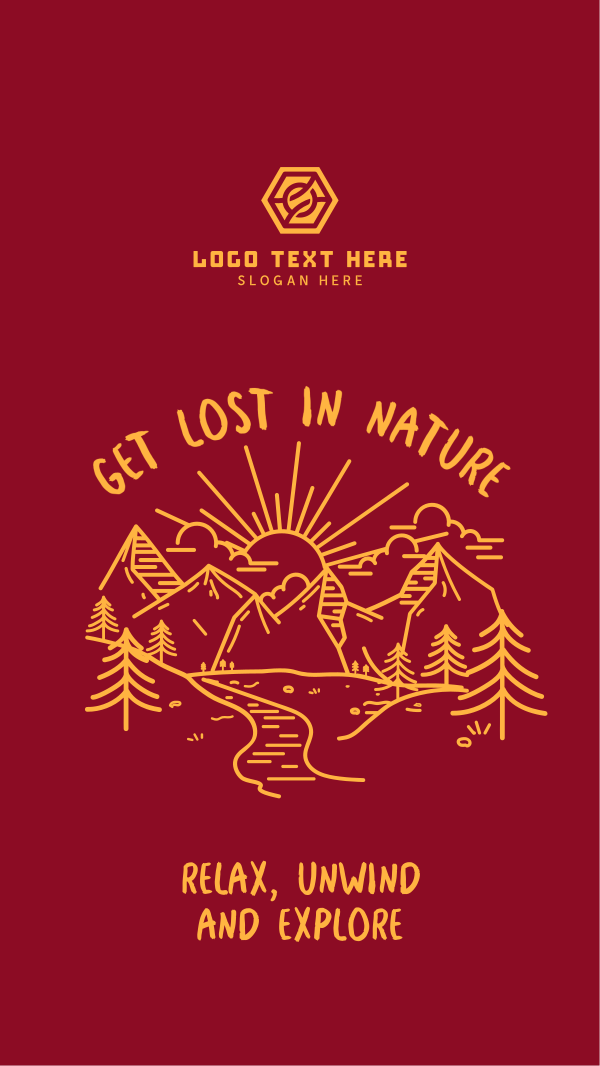 Lost In Nature Instagram Story Design Image Preview