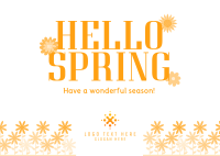 Hello Spring! Postcard Image Preview
