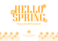 Hello Spring! Postcard Design
