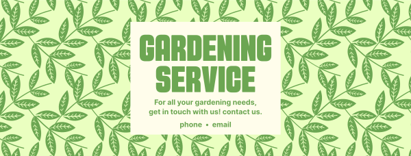 Full Leaf Gardening  Facebook Cover Design Image Preview
