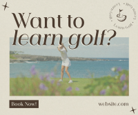Sophisticated Golf Tournament Facebook Post Design