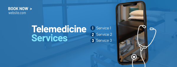 Telemedicine Services Facebook Cover Design Image Preview