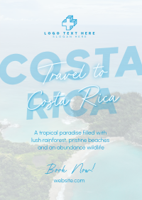 Travel To Costa Rica Poster Design